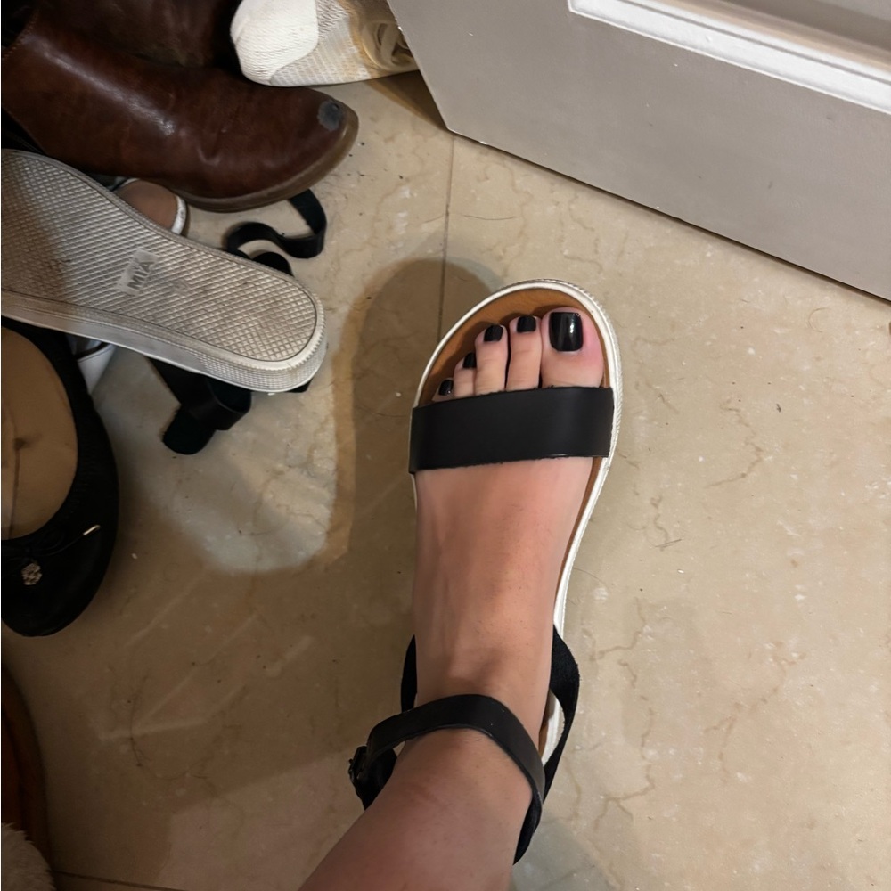 MIA Black and White Women's Sandals